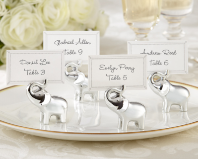  WPCH2021 "Lucky in Love" Silver-Finish Lucky Elephant Place Card