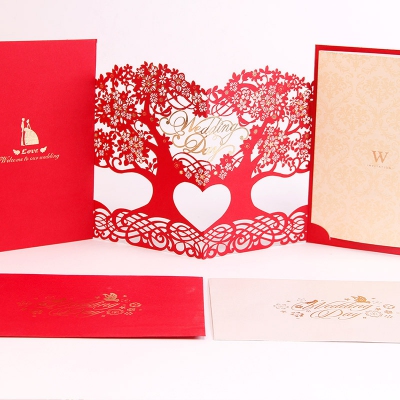 AWDI803C 3D Invitation Cards (Wedding@10 Options) - As Low As RM7/Pc