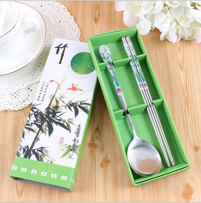WFS2024 Bamboo Green Spoon And Chopsticks