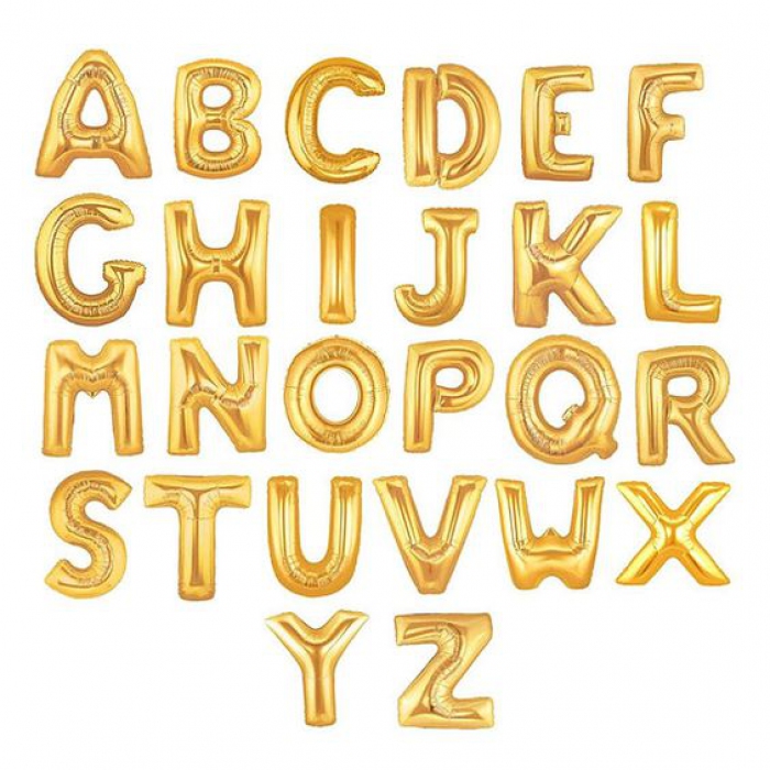 CBAL1037 Gold Alphabet Balloon (16inch)  - As Low As