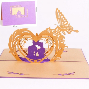 AWDI801C 3D Invitation Cards (Wedding@5 Options) - As Low As RM5.25/Pc