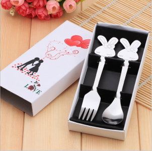 WFS2018 Cute Couple Rabbit Fork & Spoon (Teatime Set)
