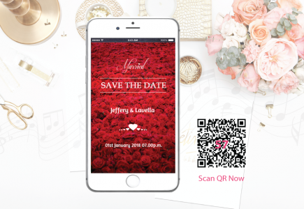 Floral theme series - Electronic invitation 