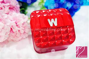 PSBS3005-2 Red Grid pattern Square Tin Box - As Low As RM3.00 /Pc