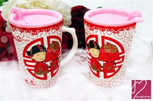 WC1009 Tian Chang Di Jiu Couple Cup (Cup Cover Included) / each 套杯婚庆回礼