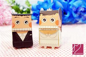 WPB2016 Bride & Groom Wedding Favor Boxes (Western Style) 