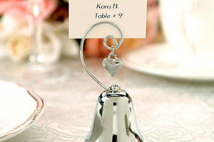 WPCH2009 Love Silver Bell Place Card Holder