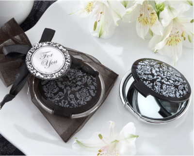 WMR2002 "Reflections" Elegant Black-and-White Mirror Compact  -As low As RM4.70 / pc