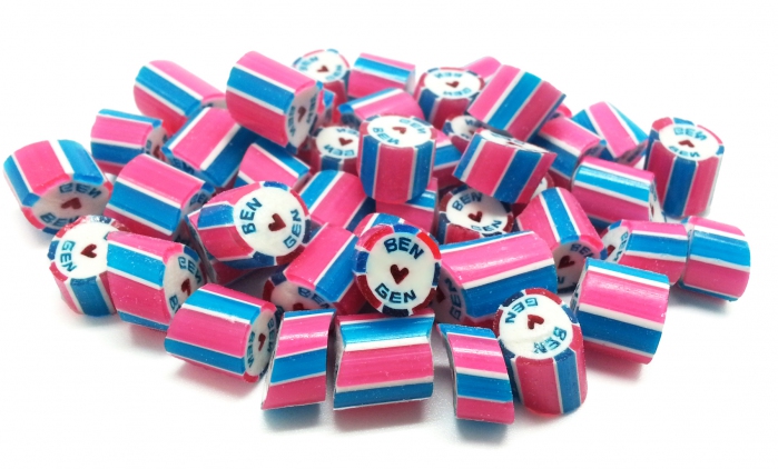 (8 Stripe) Sticky Customize Wedding & Event Candies/per 1kg pack - Min order 4kgs  (compulsory order with packaging)