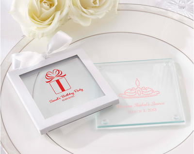 PCOA3004  Imprint Coasters  Birthday Collection (2 pieces set) - As Low As RM4.50/ Pc 
