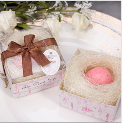 WSS2012-2  "The Nest Egg" Pink Baby Soap Favor