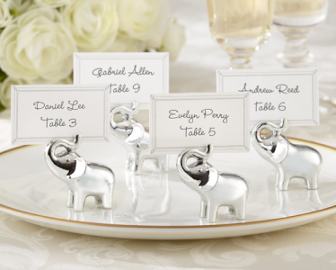  WPCH2021 "Lucky in Love" Silver-Finish Lucky Elephant Place Card -As Low As RM3.80/ Pc 