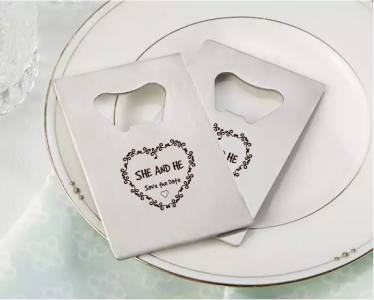 PBO3011 Personalized Floral Silver Credit Card Bottle Opener - As Low As RM2.20/Pc