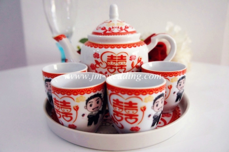 WTS1020 Cartoon Wedding Tea Set/Set卡通茶具