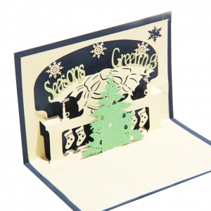 AHDI502C 3D Invitation Cards (Christmas@4 Options) - As Low As RM5.60/Pc