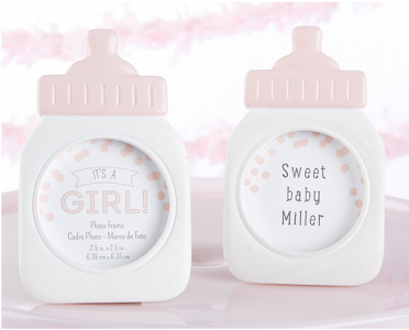 WPF2008-2 "It's a Girl!" Classic Pink Baby Bottle Frame - As Low As RM 4.50/Pc