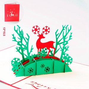 AHDI504C 3D Invitation Cards （Christmas@3 Options) - As Low As RM7.88/Pc