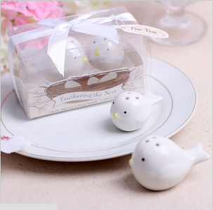 WMSB2005 Feathering the Nest Ceramic Birds Shakers (White & Blue)- As Low As RM3.40 / Box