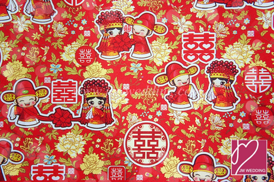 WWP1007 Red Wrapping Paper  礼物纸