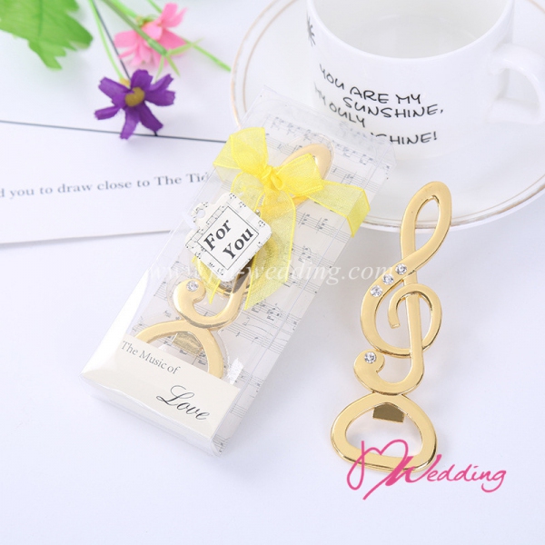 WBO2056 "The Music Of Love " Chrome Music Note Bottle Opener - As Low As RM4.20 / Pc