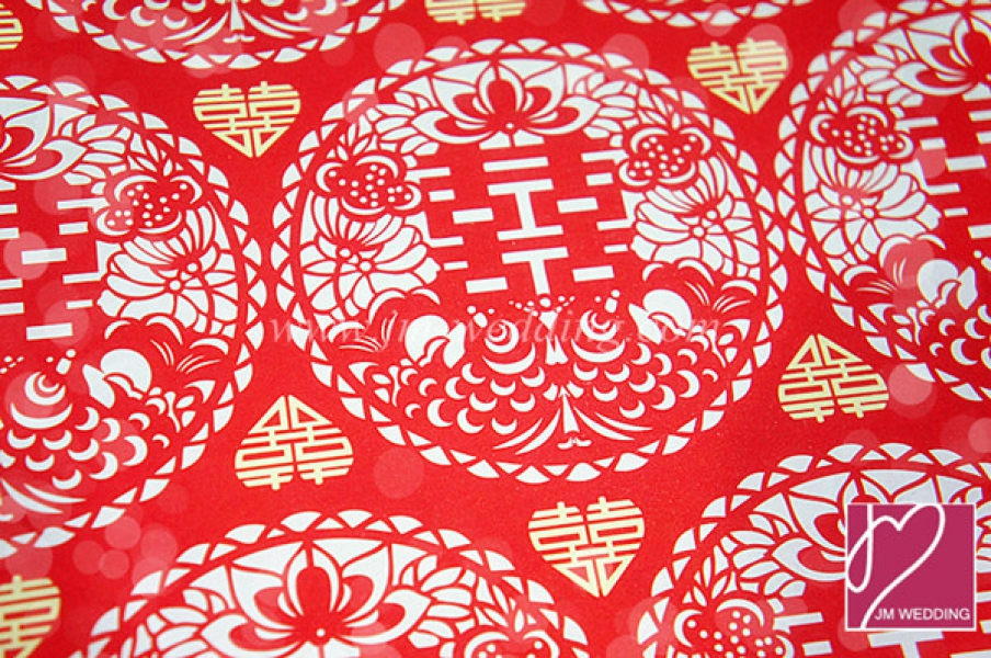 WWP1008 Red Wrapping Paper  礼物纸