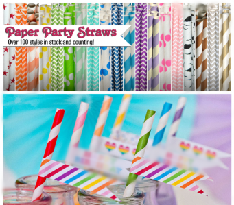 Promo Buy1 Free1 Colorful Paper Straw / Drinkware (25pcs per pack) PST5001 -as low as RM5.90/pack