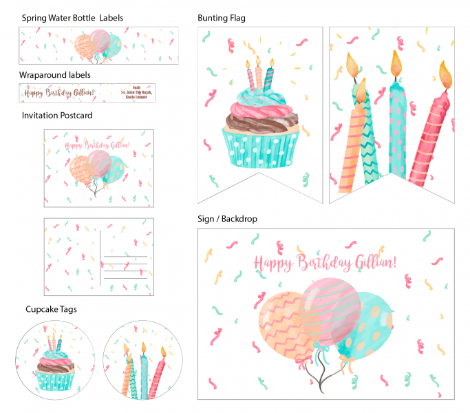 SPP3010 Personalize Party Printable