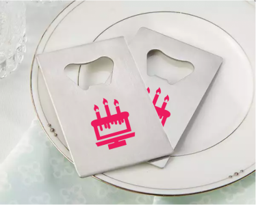 PBO3005 Personalized Birthday Silver Credit Card Bottle Opener - As Low As RM2.20/Pc