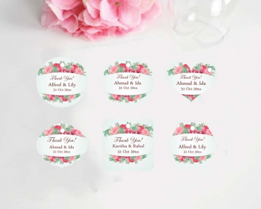 GTAF1001 Personalize Wedding Gift Tags (Floral) - As Low As RM0.15/Pc