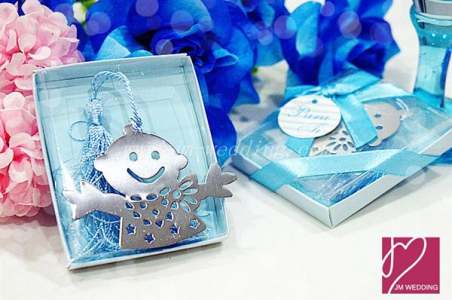 WBM2012-2 Blue Baby Bookmark Favor  