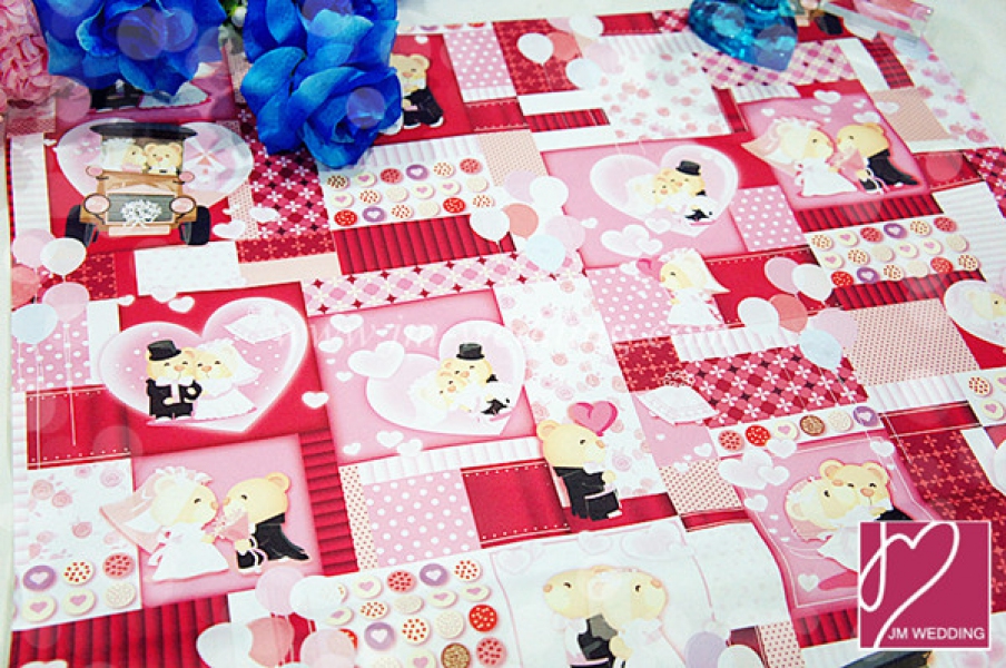 WWP1004-1 Red Wrapping Paper  礼物纸
