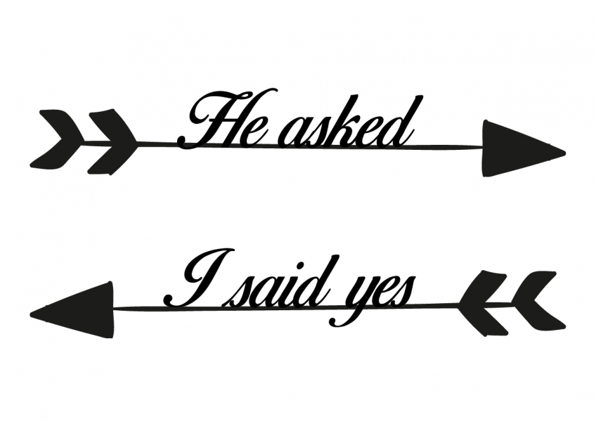 SBG3007 Personalize Bride and Groom Signs / Sign Arrow