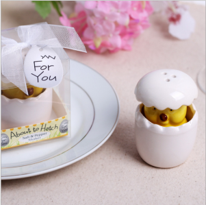 WMSB2023 About to Hatch” Ceramic Baby Chick Salt & Pepper Shakers
