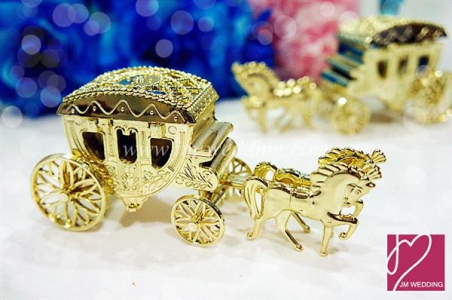 WPLB2001 Golden Horse Carriage Car PVC Favor Box - As low as RM3.60/Pc