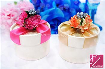 PHBR3011 Colorful Hydrangea Round Favor Box with Ribbon- As Low As RM2.20 /Pc