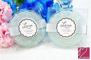 WCOA2014 Lace Frosted-Glass Coasters （2Pcs） 
