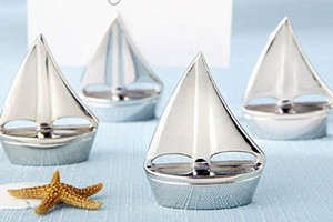 WPCH2010 Silver Sailboat Place Card Holders - As Low As RM2.71/Pc