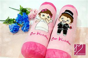 WPL1001 Pink Couple Wedding Pillow /pair 