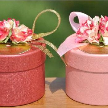PHBR3009-1 Pink Flower Round Candy Box - As Low As RM2.20 /Pc