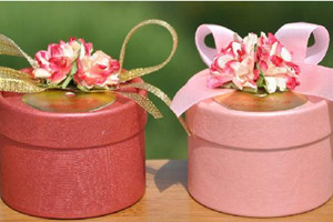 PHBR3009-1 Pink Flower Round Candy Box - As Low As RM2.20 /Pc