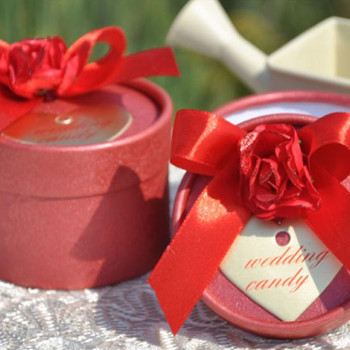 PHBR3009-2 Red Rose Round Candy Box - As Low As RM2.20 /Pc