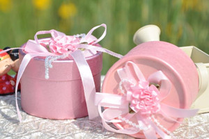 PHBR3009-4 PinkFlower Round Candy Box - As Low As RM2.20 /Pc