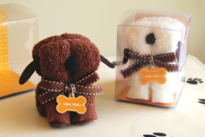 WTOW2001  Cute Dog Towel Favor - As Low As RM4.50 /Pc